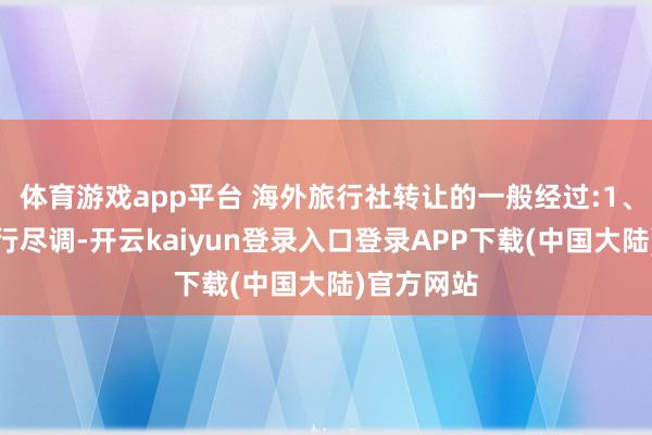 体育游戏app平台 海外旅行社转让的一般经过:1、对公司进行尽调-开云kaiyun登录入口登录APP下载(中国大陆)官方网站